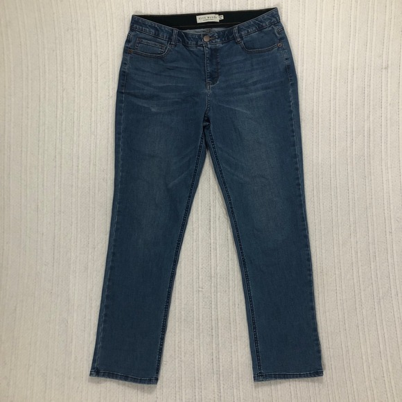 City Blues Eco Friendly Denim Jeans Womens 14/32 Medium Wash Blue Stretch - Picture 3 of 11